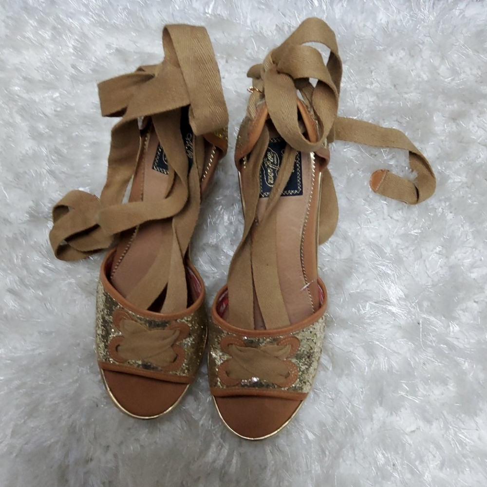 Sperry espadrill glittery sandals size 8.5 - Picture 10 of 13